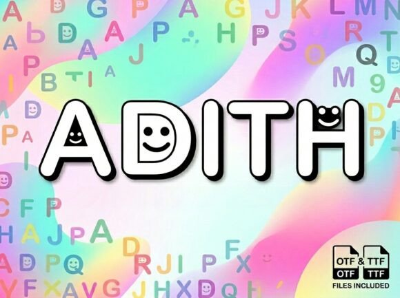 Adith: A Playful Display Font for Digital Creativity