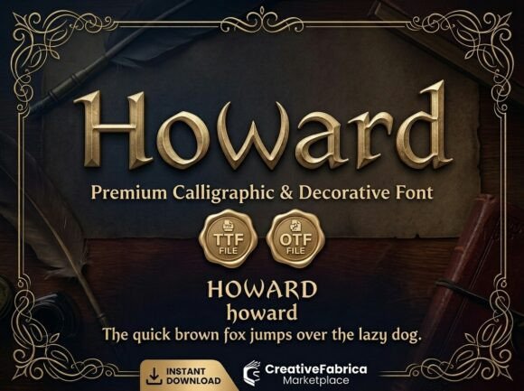 Howard: A Premium Calligraphic Display Font for Crafters