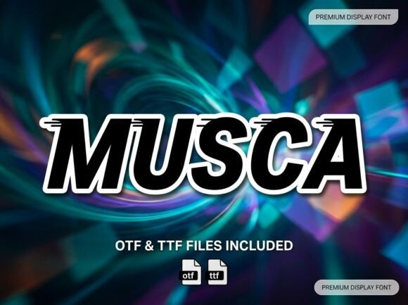 Musca: The Bold Display Typeface for Handmade Product Labels