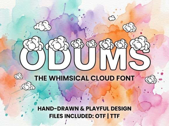 Odums: A Dreamy Display Typeface for Editorial Design