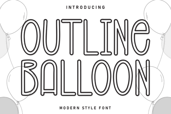 Outline Balloon: The Perfect Display Font for Handmade Shop Branding