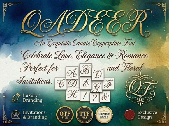 Qadeer: The Premium Display Font for Elegant Handmade Products