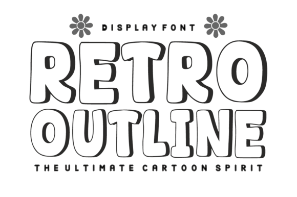 Retro Outline: The Ultimate Cartoon Display Font for Handmade Goods