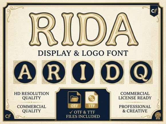 Rida: A Premium Display Font for Modern Editorial Design