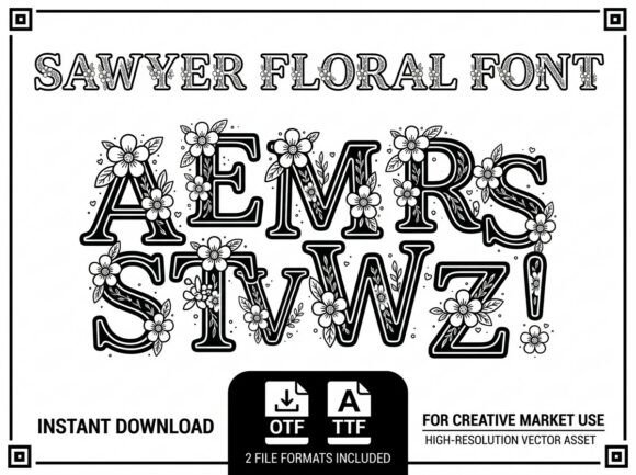 Sawyer: A Floral Display Typeface for Modern Web Design