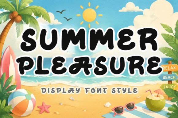 Summer Pleasure: A Playful Display Typeface for Web Design